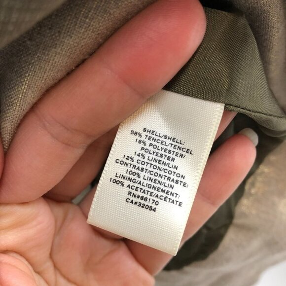 Anthropologie Moulinette Soeurs Olive Green Crochet embroidered rainwashed dress - Picture 9 of 16